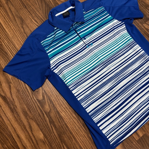 Oakley * Men’s Hydrolix Blue Striped Golf Polo Regular Fit * Size XL - Picture 3 of 11